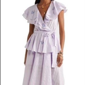 Innika Choo Lavender Scallop Midi Dress
